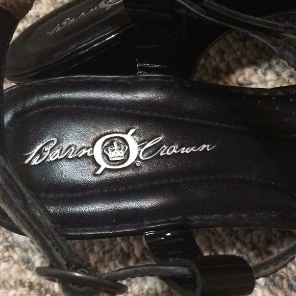 Borncrown Black Patent leather sandals size 9 M/W - Picture 5 of 8